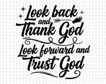 Thank God Trust God SVG | Christian Faith Inspirational Shirt Design | Religious Quote