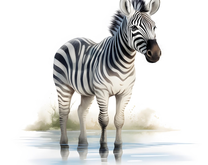 Zebra Clipart, Cute Zebra Images, 10 Watercolor Clip Art, Printable JPGs, Instant Download, Commercial Use, Paper craft