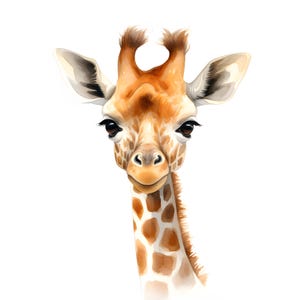Baby Giraffe Clipart, Giraffe für Kinderzimmer Bilder, 10 Aquarell Clip Art, druckbare JPGs, Sofort Download, kommerzielle Nutzung, Papiermodell