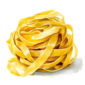 Pasta Clipart, Italian Food Images, 10 Watercolor Clip Art, Printable JPGs, Instant Download, Commercial Use, Paper craft