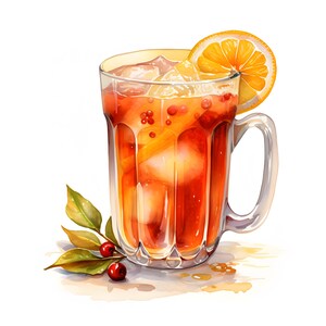 Hot Tea Clipart, Winter Drinks Images, 10 Watercolor Clip Art ...