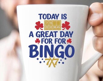 Today Is A Great Day For Bingo SVG, Lucky Bingo Lover Quote DXF PNG Design for Cricut Silhouette T-Shirt Print