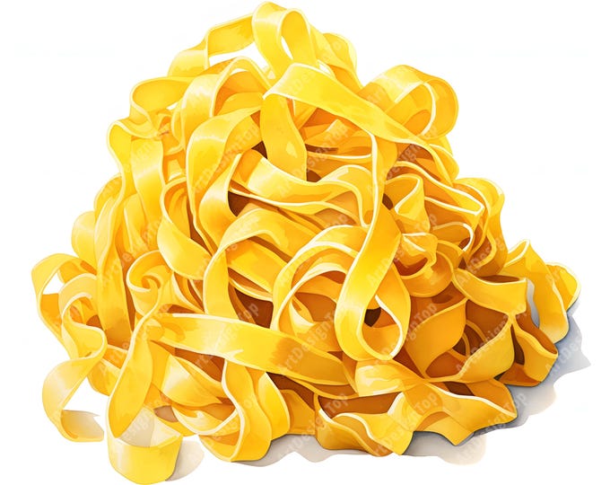 Pasta Clipart, Italian Food Images, 10 Watercolor Clip Art, Printable JPGs, Instant Download, Commercial Use, Paper craft