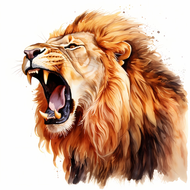 Roaring Lion Art - Etsy