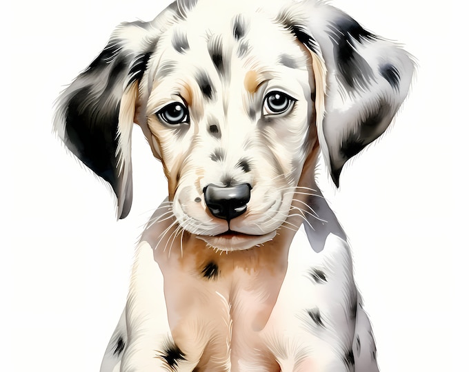 Dalmatian Dog Clipart, Puppy Dog Images, 10 Watercolor Clip Art, Printable JPGs, Instant Download, Commercial Use, Paper craft