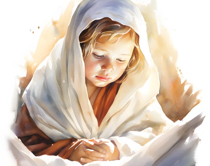 Baby Jesus Clipart, Jesus In Manger Images, 10 Watercolor Clip Art, Printable JPGs, Instant Download, Commercial Use, Paper craft