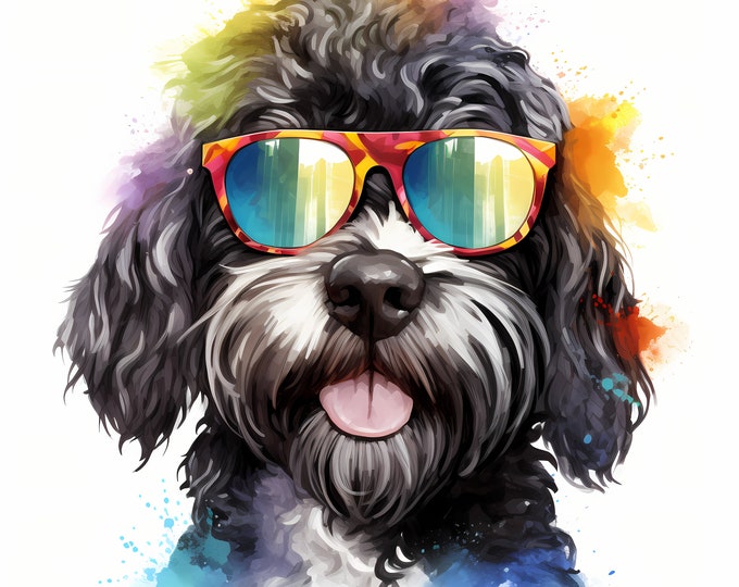 Portuguese Dog, Cool Dog Images, 10 Watercolor Clip Art, Printable JPGs, Instant Download, Commercial Use, Paper craft