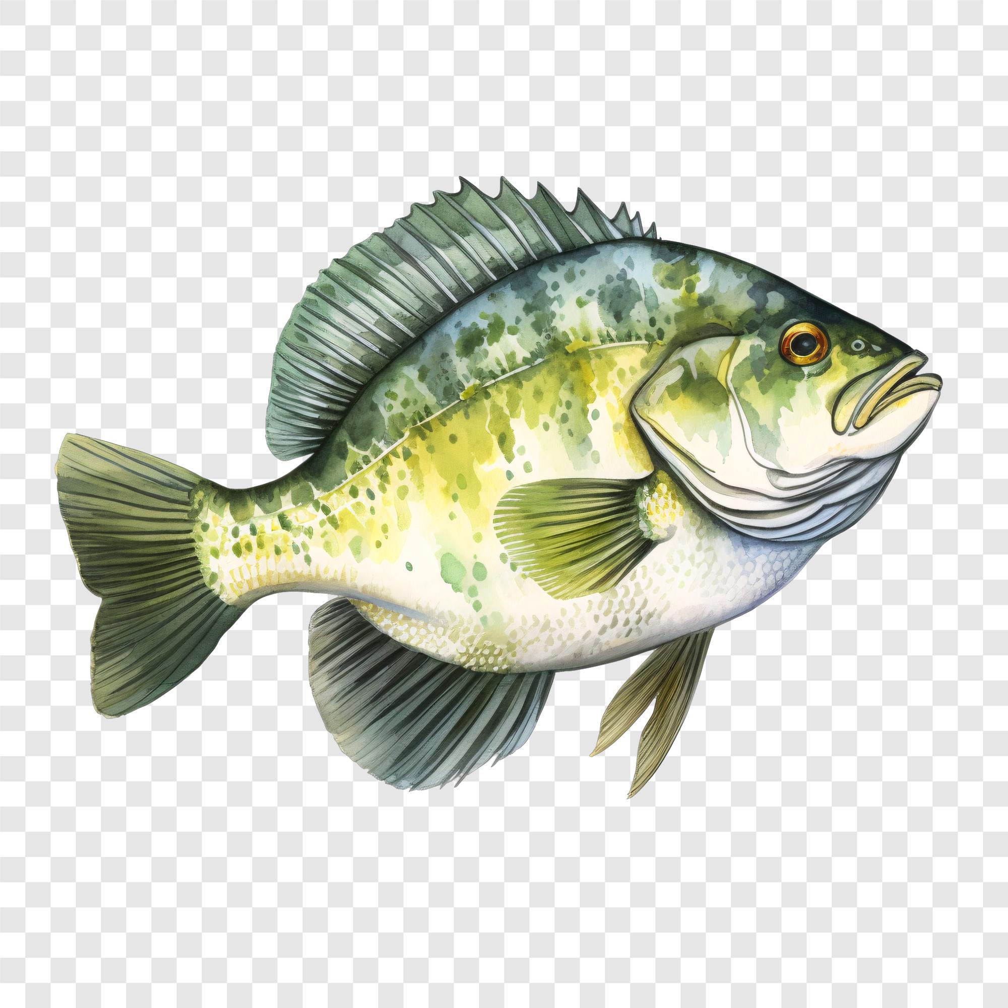 Crappie Fish Graphics 8 PNG Crappie Fish Clipart, Freshwater Fishing Images, Watercolor Clip ...