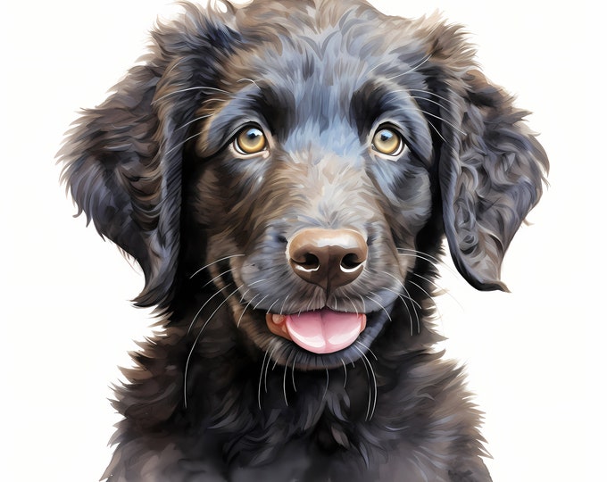 Retriever Dog Clipart, Puppy Dog Images, 10 Watercolor Clip Art, Printable JPGs, Instant Download, Commercial Use, Paper craft