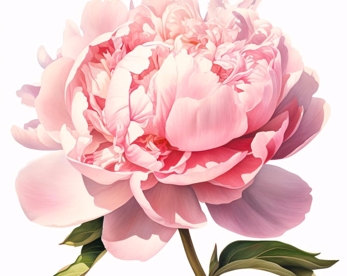 Blush Peony Clipart, Blush Peony Images, 10 Watercolor Clip Art, Printable JPGs, Instant Download, Commercial Use, Paper craft