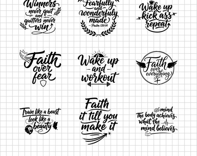 Mega Christian SVG Bundle Vol.10 | Christian Quotes Bible Verses | Faith Religious Scripture Inspirational Jesus Cut Files Cricut PNG