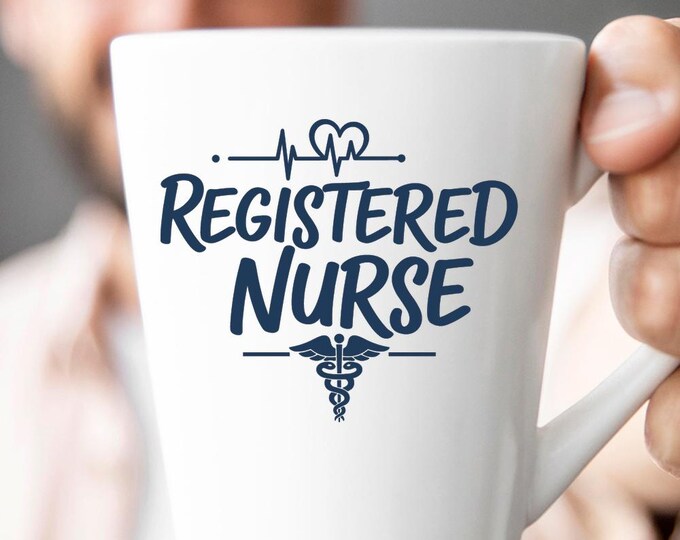 Registered Nurse SVG, RN Badge Medical Quote T-Shirt Print, Hospital Staff DXF Design for Cricut Silhouette Cameo