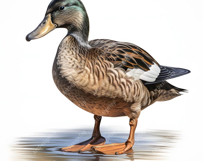 Mallard Duck Clipart, Duck Images, 10 Watercolor Clip Art, Printable JPGs, Instant Download, Commercial Use, Paper craft