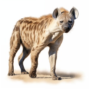 Hyena Clipart, Hyaenas Images, 10 Watercolor Clip Art, Printable JPGs, Instant Download, Commercial Use, Paper craft