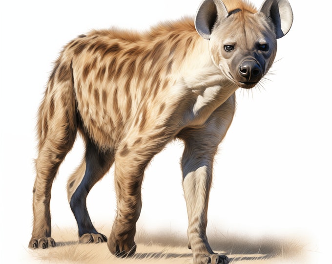 Hyena Clipart, Hyaenas Images, 10 Watercolor Clip Art, Printable JPGs, Instant Download, Commercial Use, Paper craft