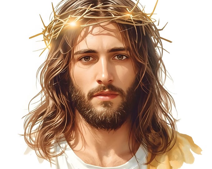 Jesus Clipart, Crown of Thorns Images, 10 Watercolor Clip Art, Printable JPGs, Instant Download, Commercial Use, Paper Craft