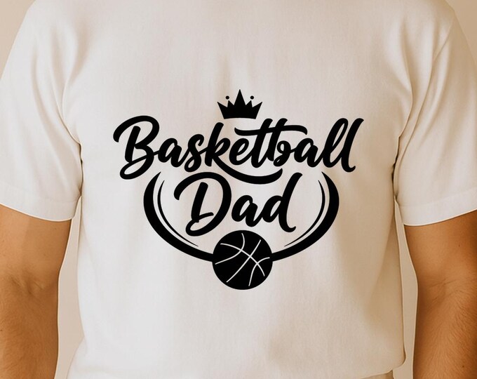 Basketball Dad SVG, Sports Dad Quote DXF PNG Design, Proud Father T-Shirt Print for Cricut Silhouette and Basketball Lovers