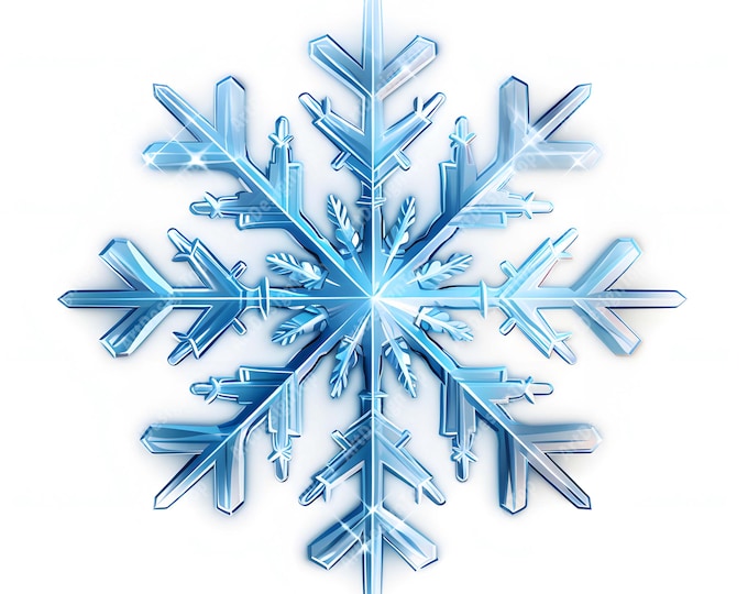 Snowflake Clipart, Christmas Snow Flakes Images, 10 Watercolor Clip Art, Printable JPGs, Instant Download, Commercial Use, Paper craft