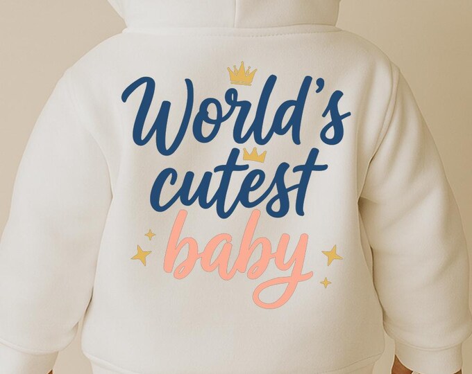 World’s Cutest Baby SVG, Funny Baby Quote Shirt Print, Cute Family DXF PNG Design for Cricut Silhouette