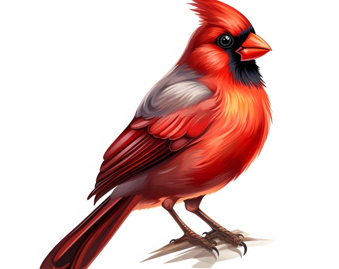 Cardinal Clipart, Cardinal Birds Images, 10 Watercolor Clip Art, Printable JPGs, Instant Download, Commercial Use, Paper craft