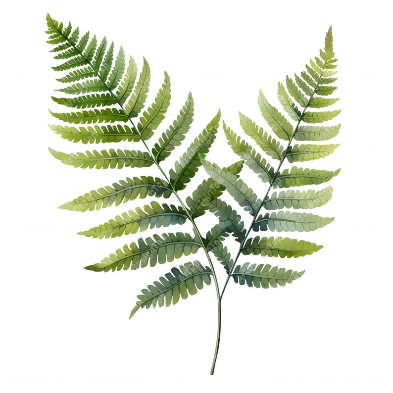 Watercolor Fern Clipart: Forest Greenery Images (digital Download) - Etsy