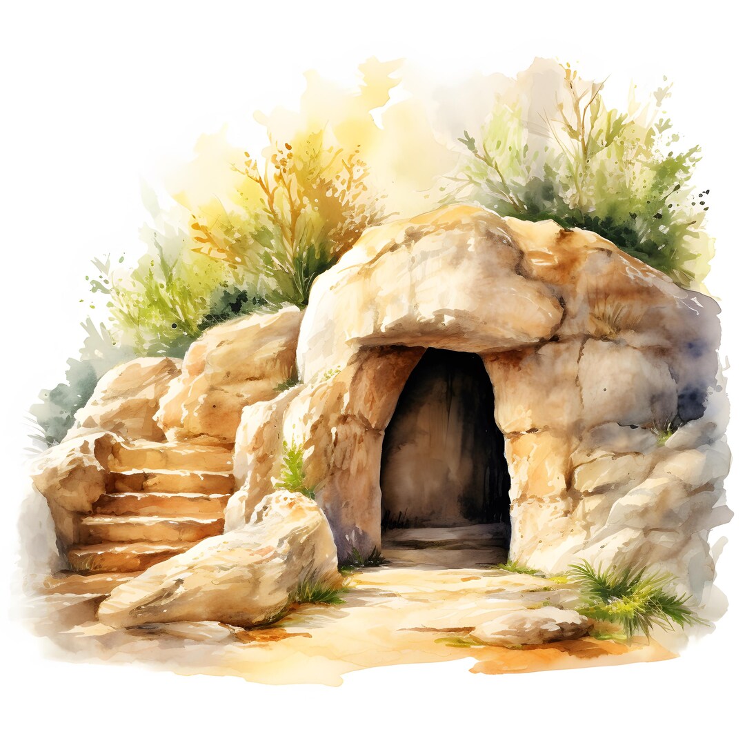 Tomb of Jesus Clipart, Empty Tomb Images, 10 Watercolor Clip Art ...