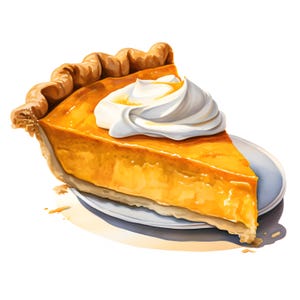 Clipart de torta de abóbora, imagens de torta de outono, 10 clipart de aquarela, JPGs para impressão, download instantâneo, uso comercial, artesanato em papel