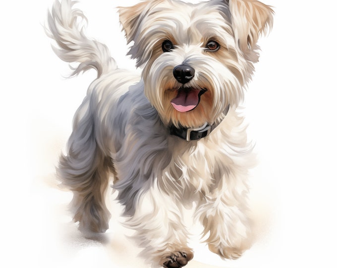 Dandie Dinmont Terrier Clipart, Scottish Dog Images, 10 Watercolor Clip Art, Printable JPGs, Instant Download, Commercial Use, Paper craft