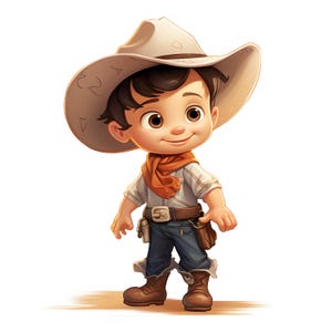 Cowboy Cowboy Clipart, 10 Aquarell Clip Art, druckbare JPGs, Sofort Download, kommerzielle Nutzung, Papiermodell