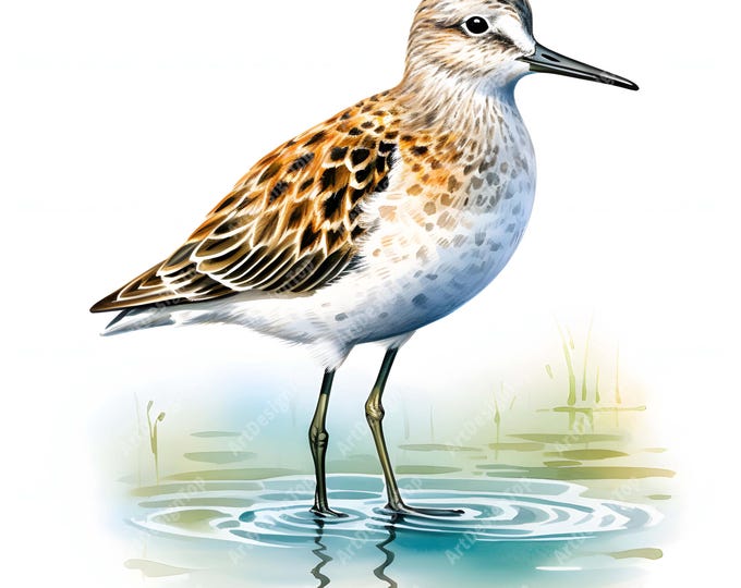 Sandpiper Clipart, Sandpiper Bird Images, 10 Watercolor Clip Art, Printable JPGs, Instant Download, Commercial Use, Paper craft