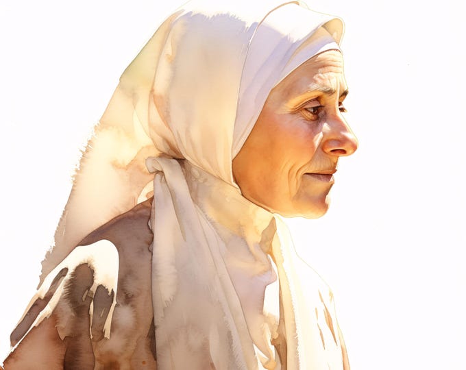 Biblical Woman Clipart, Holy Figure Images, 10 Watercolor Clip Art, Printable JPGs, Instant Download, Commercial Use, Paper craft