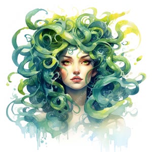 Sirenen Clipart, Meerjungfrau Bilder, 10 Aquarell Clip Art, druckbare JPGs, Sofort Download, kommerzielle Nutzung, Papiermodell