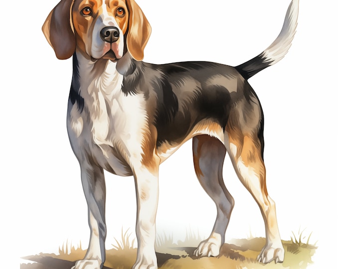 Beagle Clipart, Beagle Dog Images, 10 Watercolor Clip Art, Printable JPGs, Instant Download, Commercial Use, Paper craft