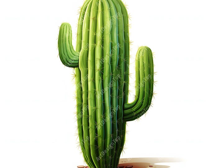 Green Cactus Clipart, Succulent Images, 10 Watercolor Clip Art, Printable JPGs, Instant Download, Commercial Use, Paper craft