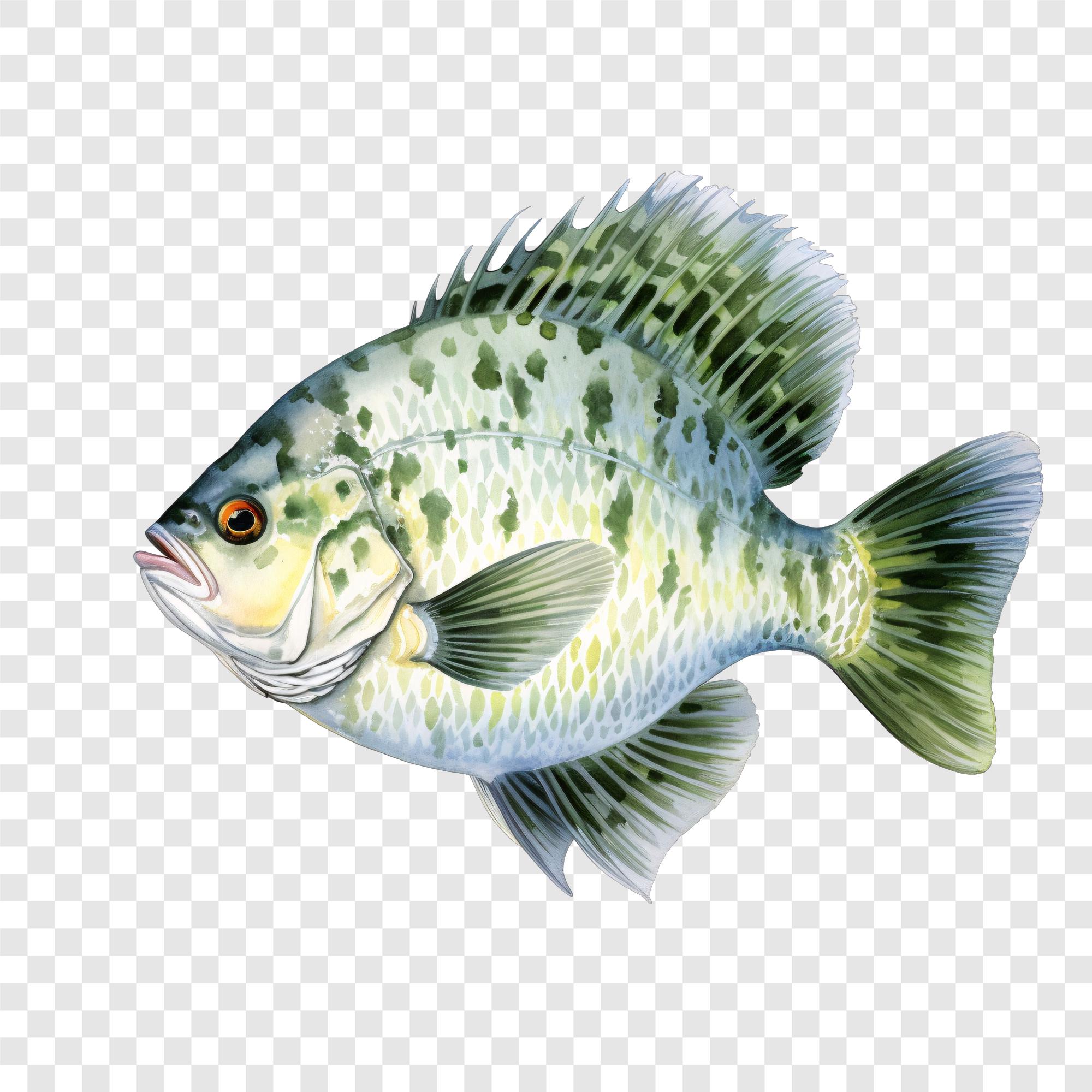 Crappie Fish Graphics 8 PNG Crappie Fish Clipart, Freshwater Fishing Images, Watercolor Clip ...