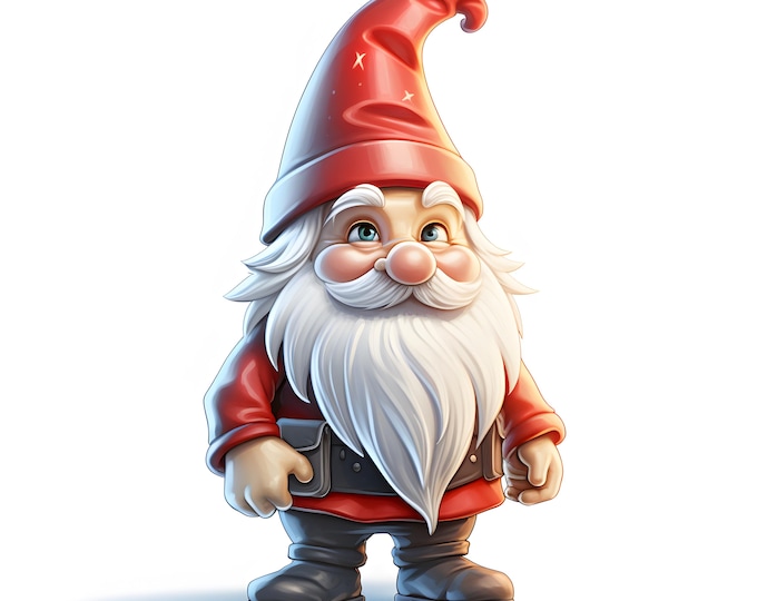 Gnome Clipart, Garden Gnomes Images, 10 Watercolor Clip Art, Printable JPGs, Instant Download, Commercial Use, Paper craft