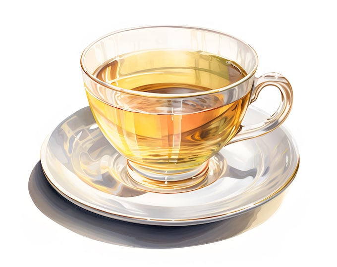 Tea Cup Clipart, Teacup Images, 10 Watercolor Clip Art, Printable JPGs, Instant Download, Commercial Use, Paper craft