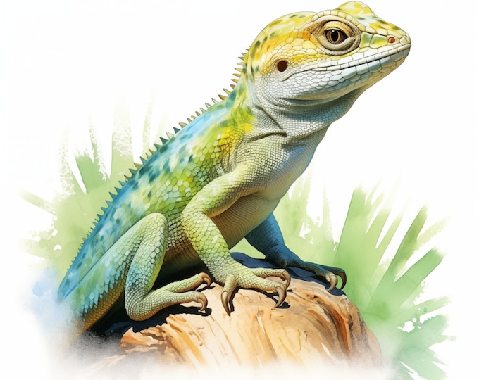 Lizard Clipart, Reptiles Images, 10 Watercolor Clip Art, Printable JPGs, Instant Download, Commercial Use, Paper craft