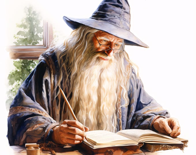 Wizard School Clipart, Magical Study Images, 10 Watercolor Clip Art, Printable JPGs, Instant Download, Commercial Use, Paper craft