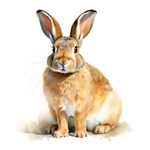 Clipart lapin, Images de lapins duveteux, 10 cliparts aquarelle, fichiers JPG imprimables, téléchargement immédiat, usage commercial, créations en papier