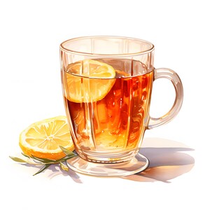 Hot Tea Clipart, Winter Drinks Images, 10 Watercolor Clip Art ...