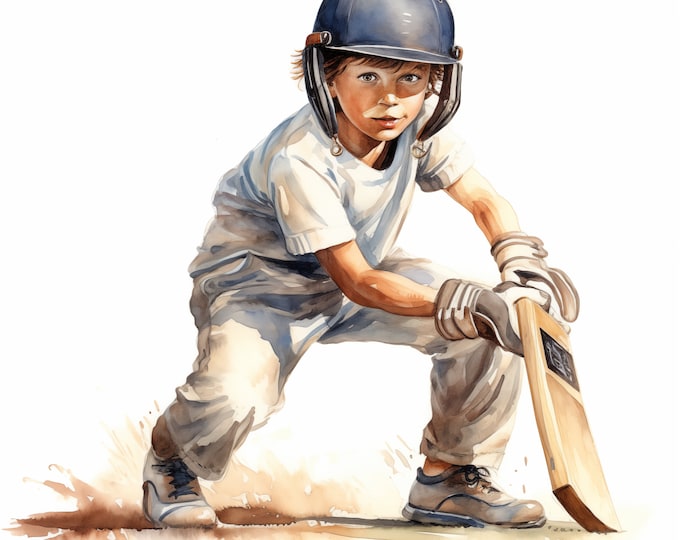 Cricket Clipart, Children Cricket Images, 10 Watercolor Clip Art, Printable JPGs, Instant Download, Commercial Use, Paper craft