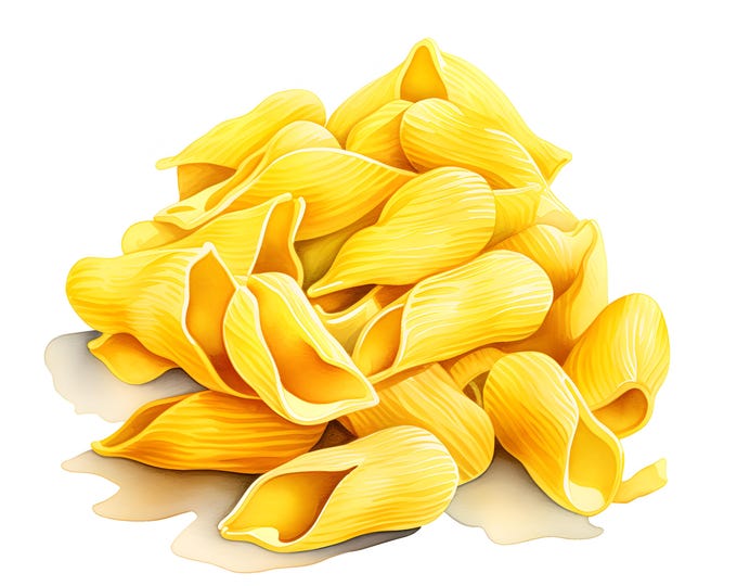 Pasta Clipart, Italian Pasta Images, 10 Watercolor Clip Art, Printable JPGs, Instant Download, Commercial Use, Paper craft
