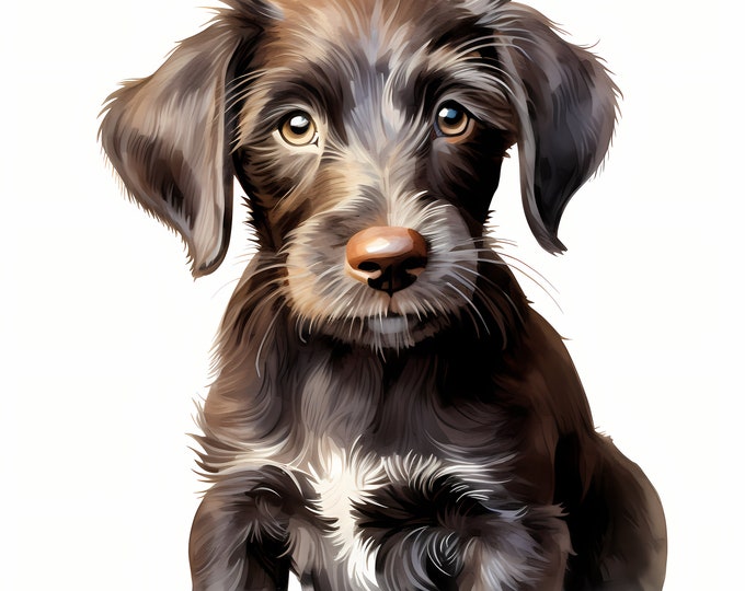 Pointer Dog Clipart, Puppy Dog Images, 10 Watercolor Clip Art, Printable JPGs, Instant Download, Commercial Us