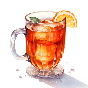 Hot Tea Clipart, Winter Drinks Images, 10 Watercolor Clip Art ...
