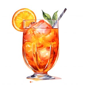 Aperol Spritz Clipart, images de boissons alcoolisées, 10 images clipart aquarelle, fichiers JPG imprimables, téléchargement immédiat, usage commercial, créations en papier