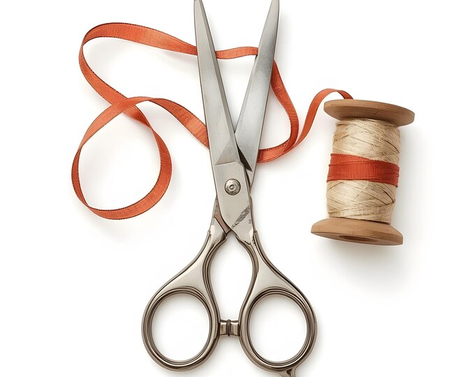 Scissors Clipart, Sewing Tools Images, 10 Watercolor Clip Art, Printable JPGs, Instant Download, Commercial Use, Paper Craft