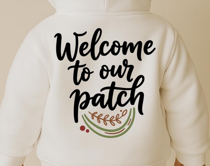 Welcome to Our Patch SVG, Pumpkin Patch Quote DXF PNG Fall T-Shirt Print, Thanksgiving Autumn Cut File for Cricut Silhouette