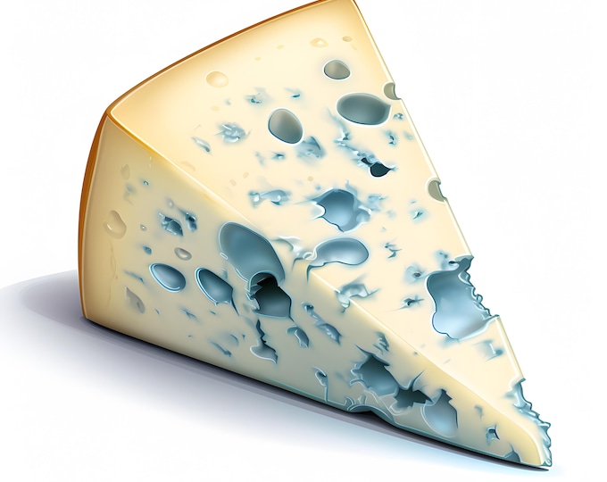 Blue Cheese Clipart, French Cheeses Images, 10 Watercolor Clip Art, Printable JPGs, Instant Download, Commercial Use, Paper craft