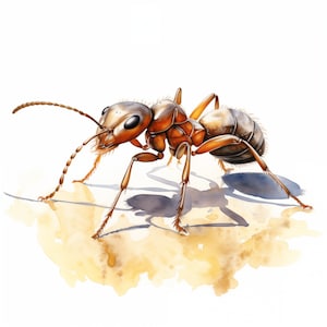 Ant Clipart, Ant Images, 10 Watercolor Clip Art, Printable JPGs, Instant Download, Commercial Use, Paper craft
